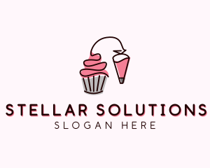 Cupcake Muffin Icing  logo design