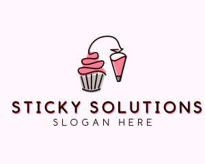 Cupcake Muffin Icing  logo design