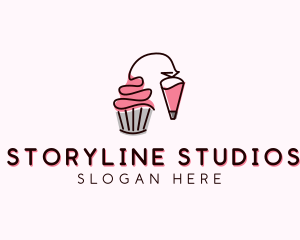 Cupcake Muffin Icing  logo design