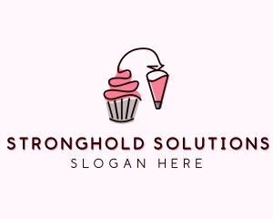 Cupcake Muffin Icing  logo design