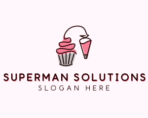 Cupcake Muffin Icing  logo design