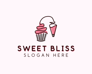 Cupcake Muffin Icing  logo design