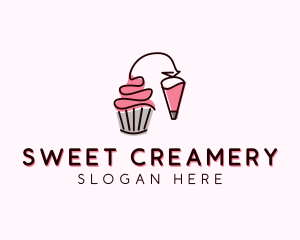 Cupcake Muffin Icing  logo design