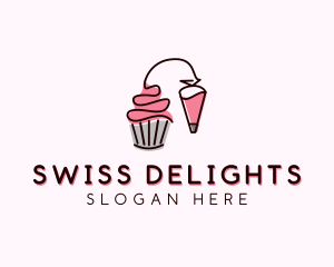 Cupcake Muffin Icing  logo design