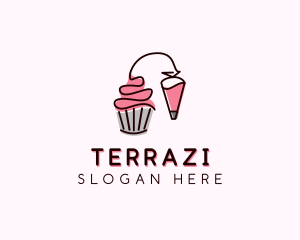 Cupcake Muffin Icing  logo design