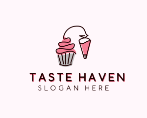 Cupcake Muffin Icing  logo design