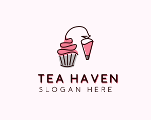 Cupcake Muffin Icing  logo design