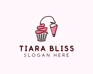 Cupcake Muffin Icing  logo design