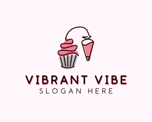 Cupcake Muffin Icing  logo design