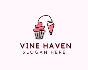 Cupcake Muffin Icing  logo design