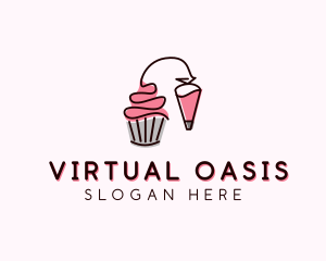 Cupcake Muffin Icing  logo design