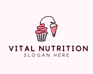 Cupcake Muffin Icing  logo design