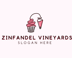 Cupcake Muffin Icing  logo design