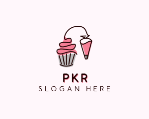 Cupcake Muffin Icing  logo design