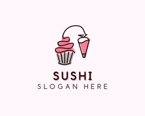 Cupcake Muffin Icing  logo design