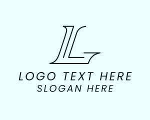 Letter L - Geometric Business letter L logo design