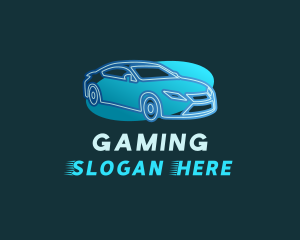 Blue Car Oval Logo