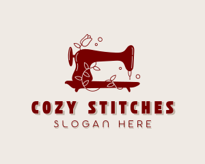 Vintage Sewing Machine logo design