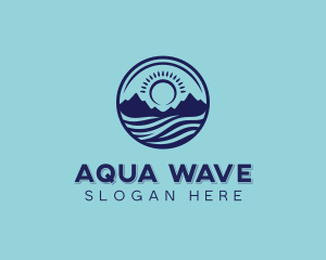 Island Mountain Waves logo design