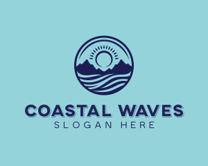 Island Mountain Waves logo design