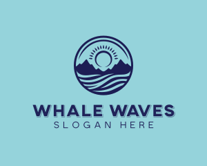 Island Mountain Waves logo design