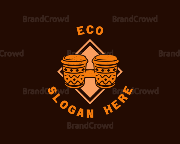 Tribal Bongo Drum Logo