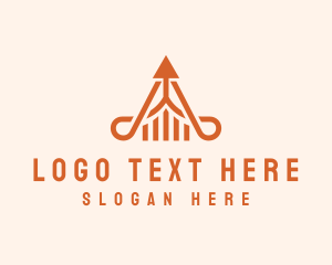 Graph - Elegant Arrow Letter A logo design