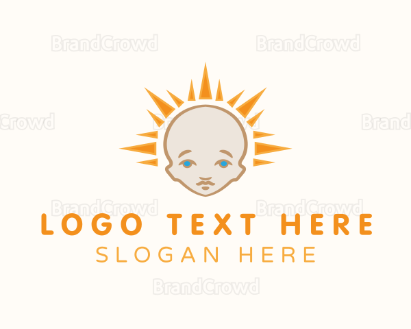 Cute Baby Sun Logo