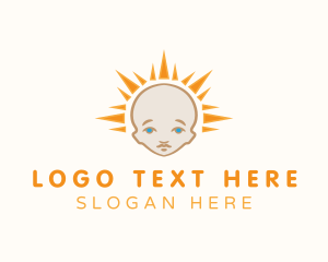 Doula - Cute Baby Sun logo design