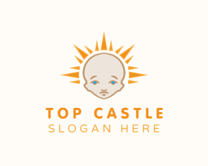 Cute Baby Sun Logo