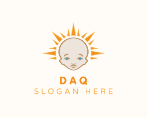 Cute Baby Sun Logo