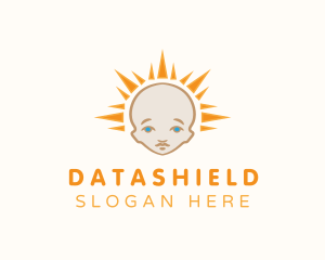 Children Store - Cute Baby Sun logo design