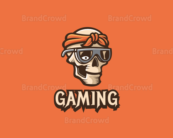 Skull Bandana Gaming Logo