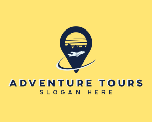 Tour - Travel Tour Airplane logo design