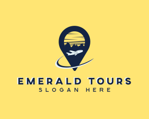 Travel Tour Airplane logo design