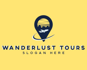 Travel Tour Airplane logo design