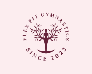 Yoga Woman Tree Logo