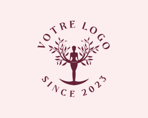 Yoga Woman Tree Logo