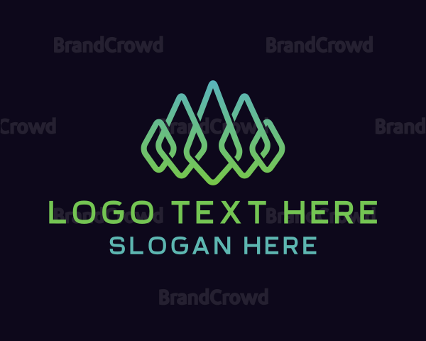Gradient Organic Crown Logo