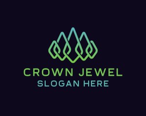 Crown - Gradient Organic Crown logo design