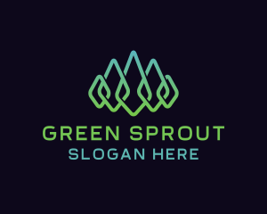 Seed - Gradient Organic Crown logo design