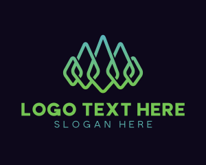 Organic - Gradient Organic Crown logo design