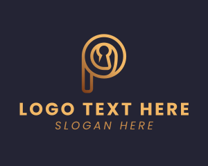Privacy - Generic Keyhole Letter P logo design