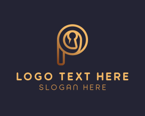 Secure - Real Estate Keysmith Letter P logo design