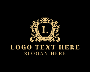 Restaurant - Elegant Royal Crown Shield logo design