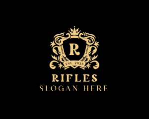 Elegant Royal Crown Shield Logo