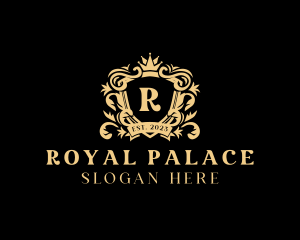 Elegant Royal Crown Shield logo design