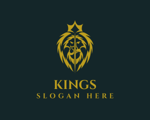 Deluxe Golden Lion King logo design