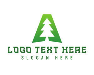 Forest - Forest Tree Letter A logo design