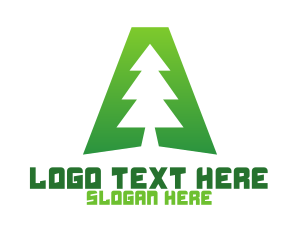 Tree Letter A Logo